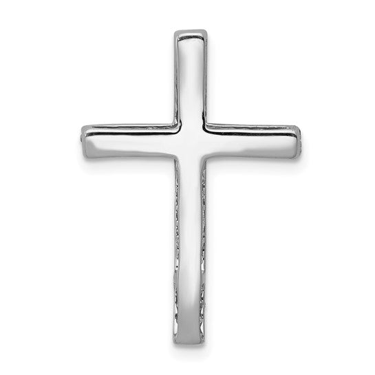 14kt White Gold 1/4ct. Diamond Cross Chain Slide