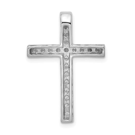 14kt White Gold 3/8ct. Diamond Cross Chain Slide