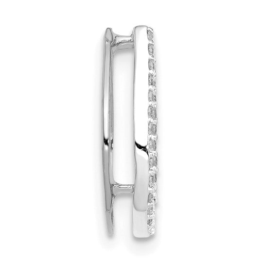 14kt White Gold 1/6ct. Diamond Horseshoe Chain Slide