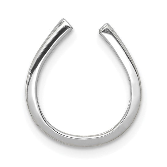 14kt White Gold 1/6ct. Diamond Horseshoe Chain Slide