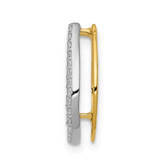 14kt Yellow Gold 1/6ct. Diamond Horseshoe Chain Slide
