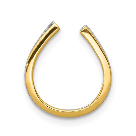 14kt Yellow Gold 1/6ct. Diamond Horseshoe Chain Slide