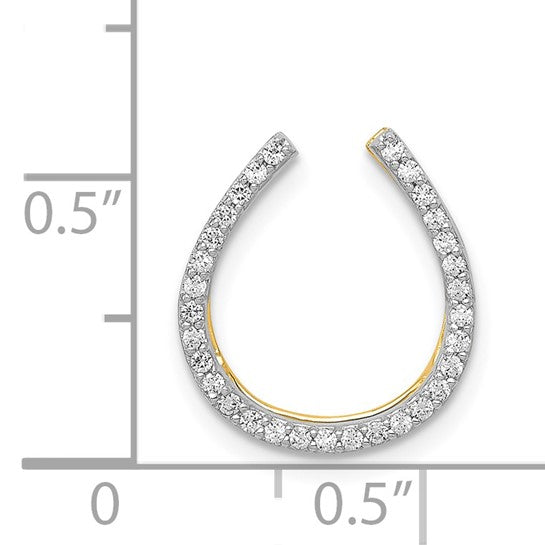 14kt Yellow Gold 1/6ct. Diamond Horseshoe Chain Slide