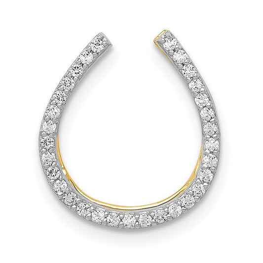 14kt Yellow Gold 1/6ct. Diamond Horseshoe Chain Slide