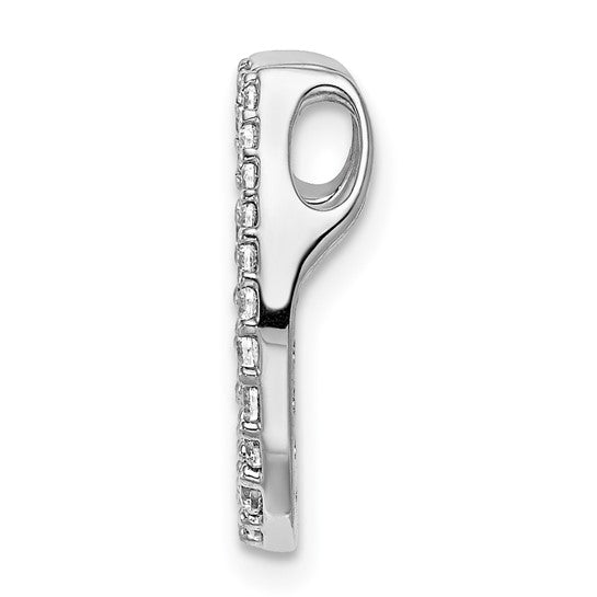 14kt White Gold 1/4ct. Diamond Horseshoe Chain Slide