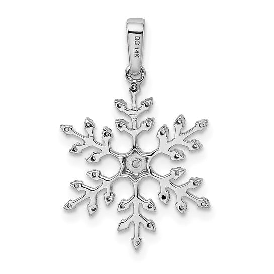 14kt White Gold 1/6ct. Diamond Snowflake Pendant