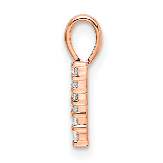 14kt Rose Gold Diamond Number 7 Pendant