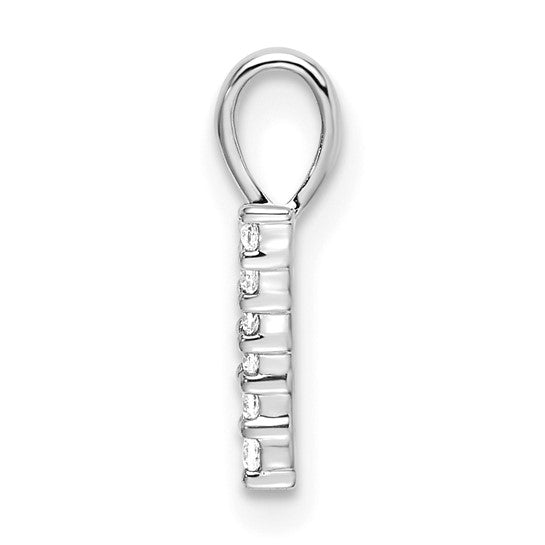 14kt White Gold Diamond Number 7 Pendant