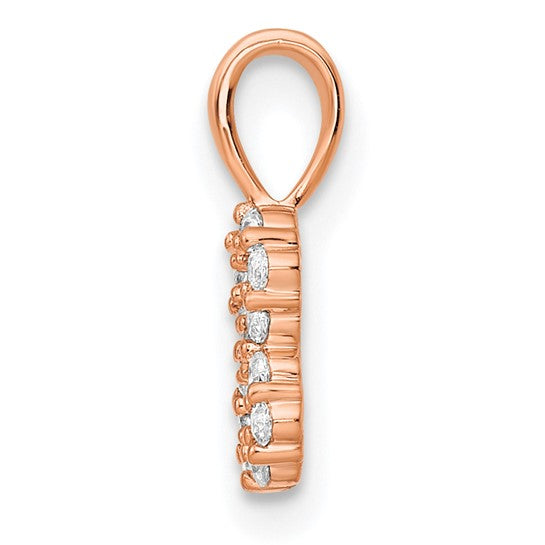 14kt Rose Gold Diamond Number 8 Pendant