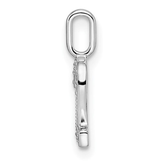 14kt White Gold Diamond Number 2 Pendant