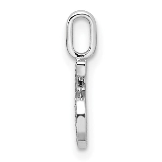 14kt White Gold Diamond Number 6 Pendant