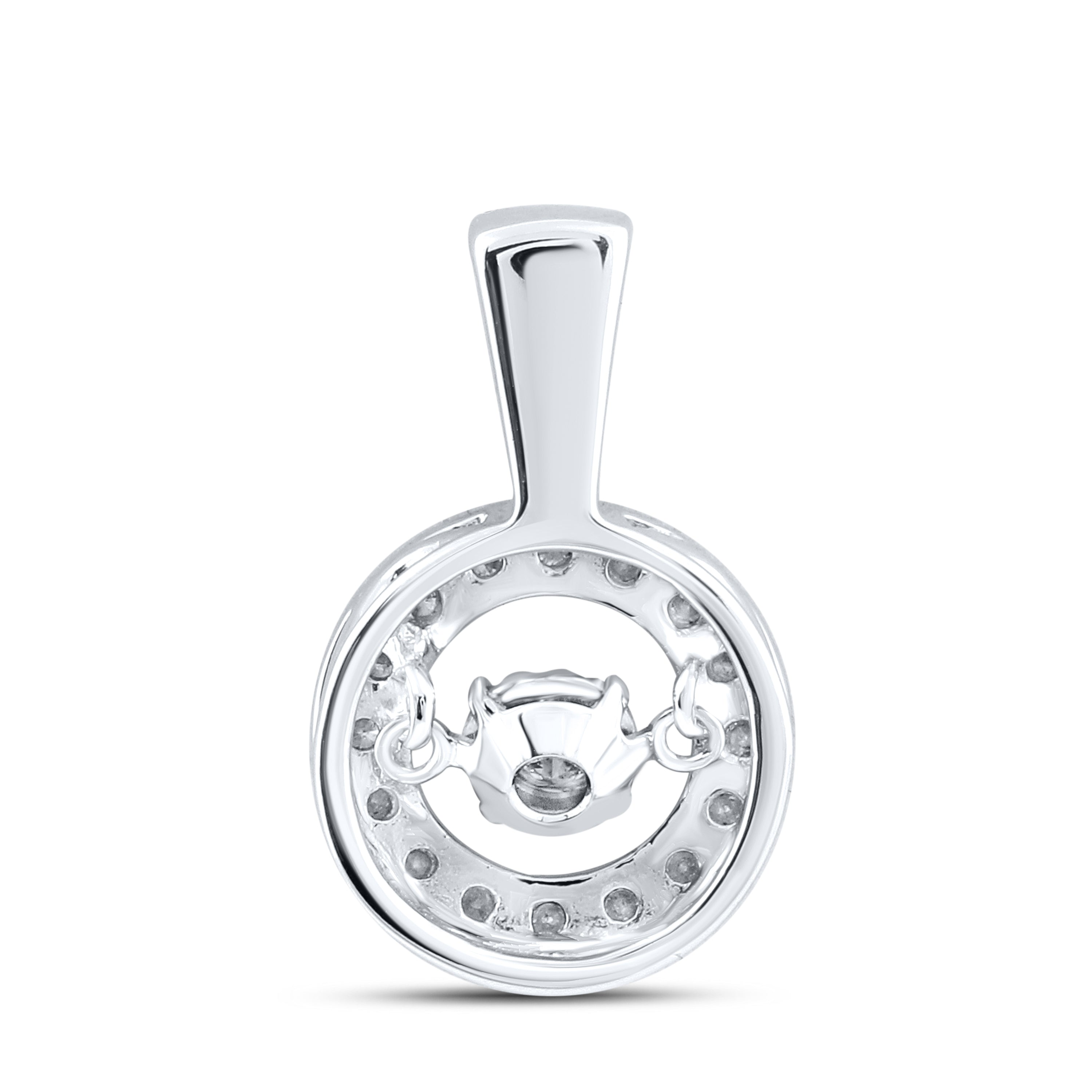 10K WHITE GOLD DANCING DIAMOND NECKLACE 0.25 CTW