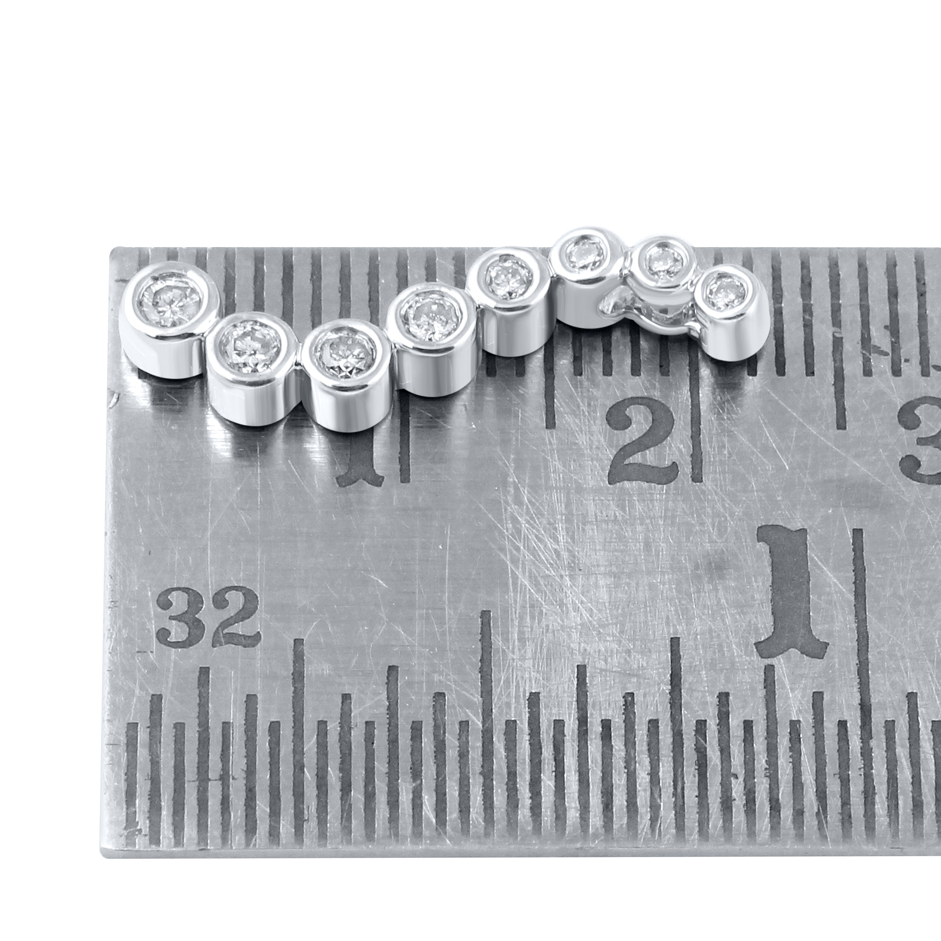 10kt White Gold 0.20 CTW Natural Diamond  Pendant with 18-inch Chain