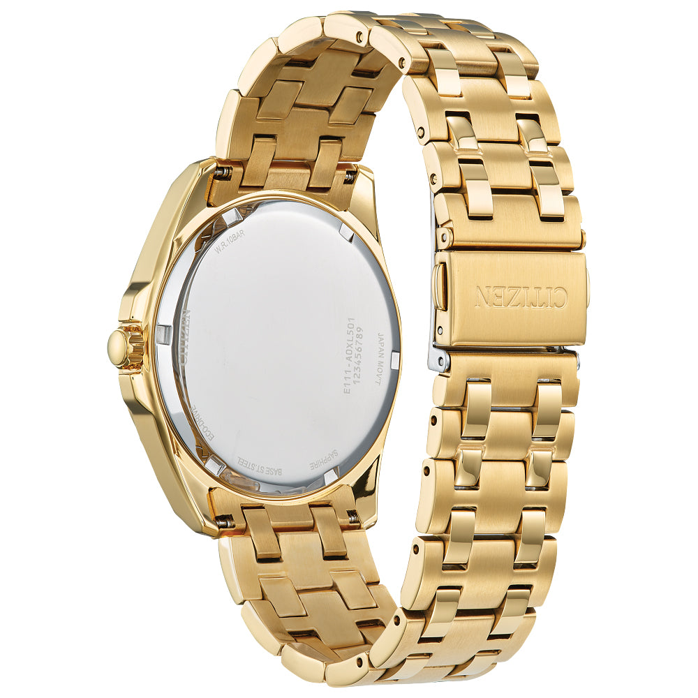 Men’s Citizen Eco-Drive® Classic Gold-Tone IP Watch with Champagne Dial