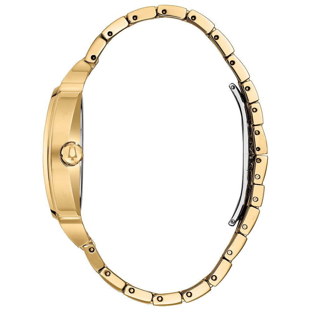 Men's Bulova Crystal Gold-Tone Stainless Steel Bracelet Watch | 40mm