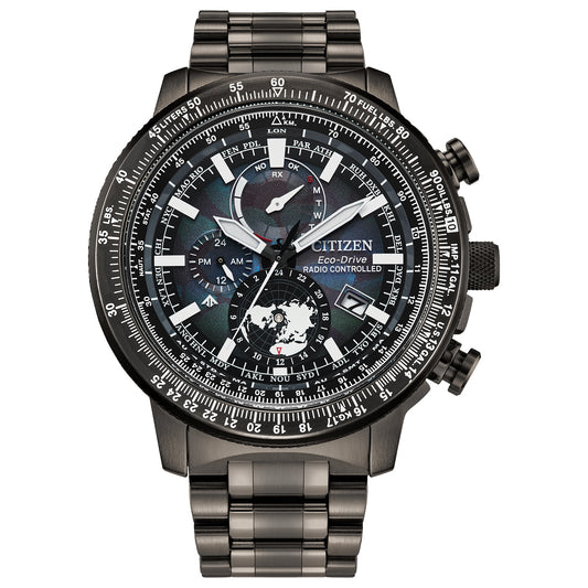 Citizen Limited Edition Citizen Promaster Geo Trekker Blue Dial Grey Stainless Steel Bracelet Watch 46mm