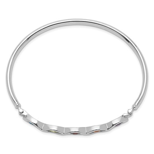 Multi gemstone bangle