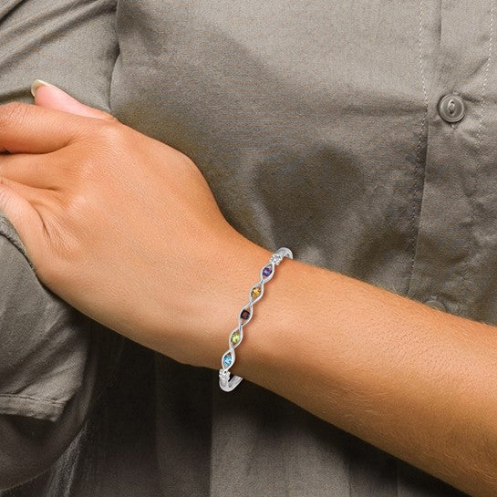 Multi gemstone bangle