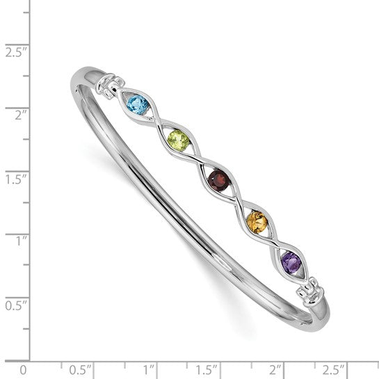 Multi gemstone bangle
