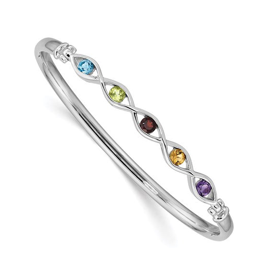 Multi gemstone bangle