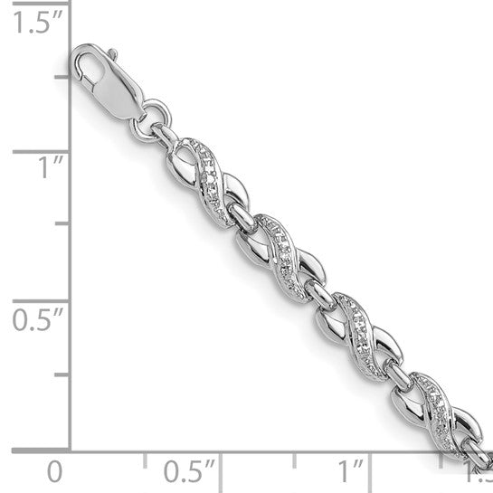 Sterling silver .032 cttw dia bracelet