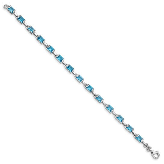 Sterling silver blue topaz bracelet