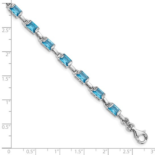 Sterling silver blue topaz bracelet