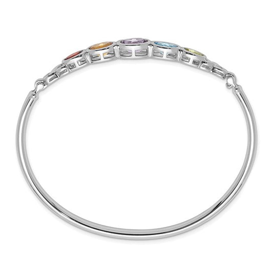 Multi gemstone bangle