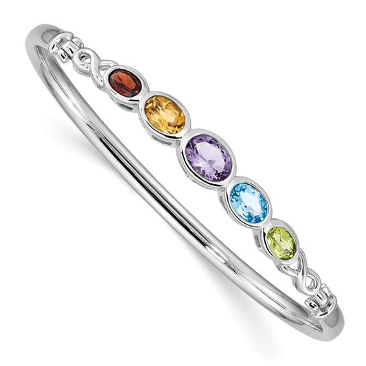 Multi gemstone bangle