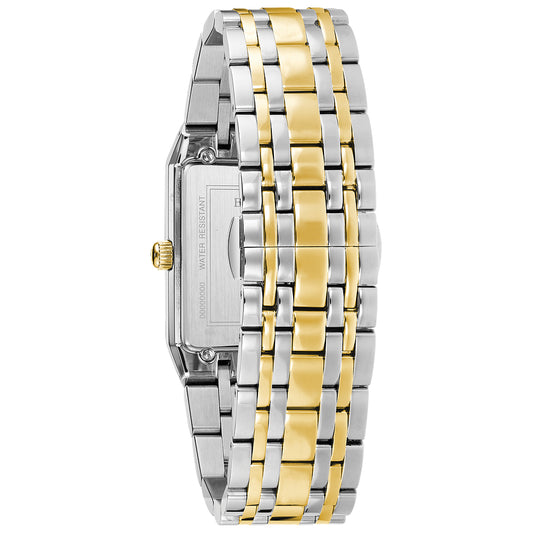 Bulova Men’s Diamond-Accented Watch – Gold-Tone Stainless Steel