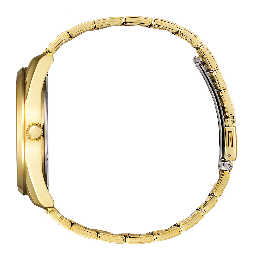 Citizen Men's Gold Tone Stainless Steel Blue Dial Watch