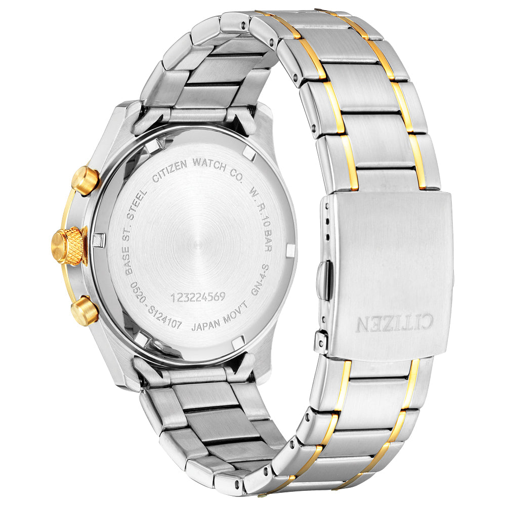MEN QUARTZ WR100 SST BRAC BLUE