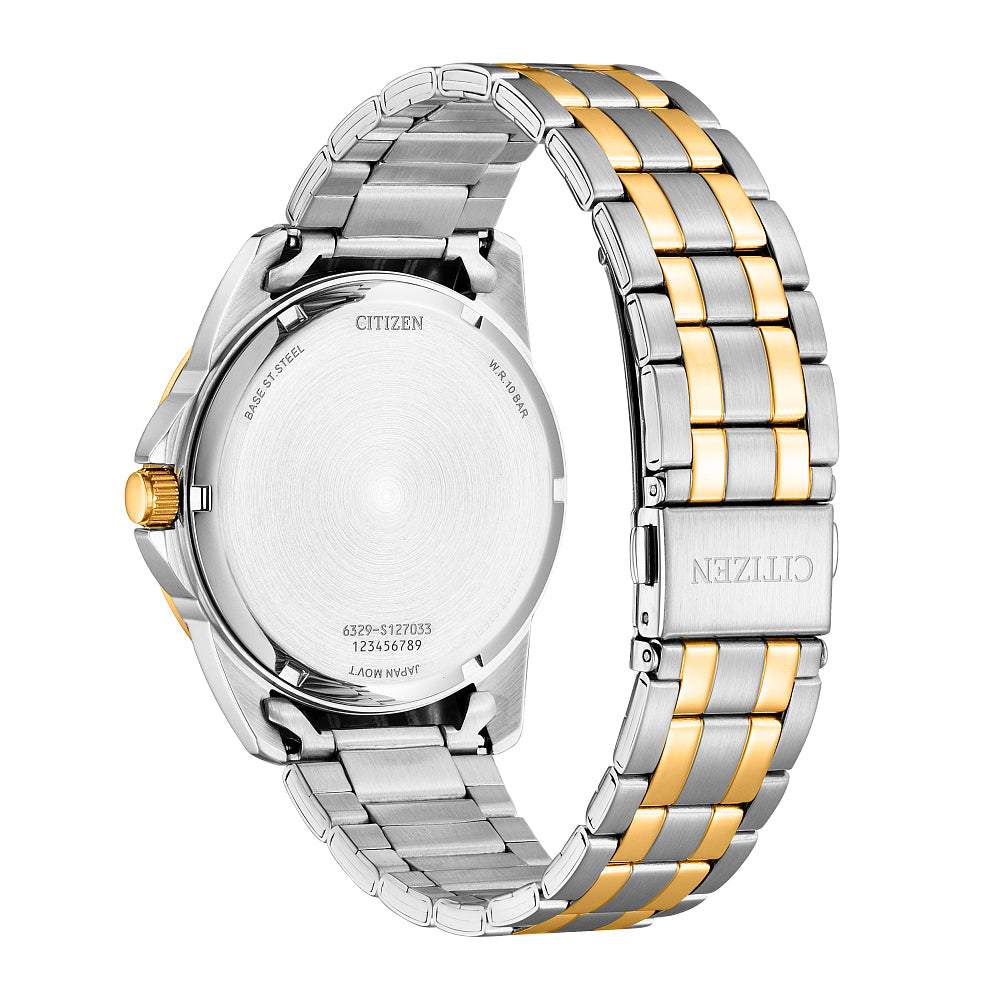 Citizen Quartz Mens Two Tone Stainless Steel Bracelet Watch