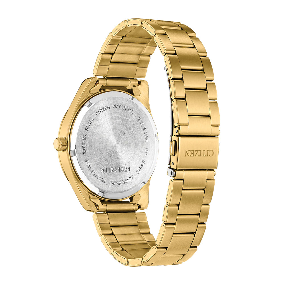 Citizen Men's Gold Tone Stainless Steel Blue Dial Watch
