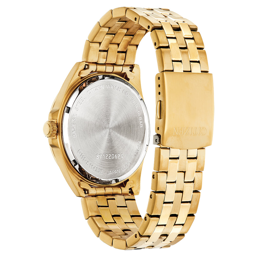 Citizen Quartz Men's Gold Tone Stainless Steel Bracelet Watch Bi5052-59e