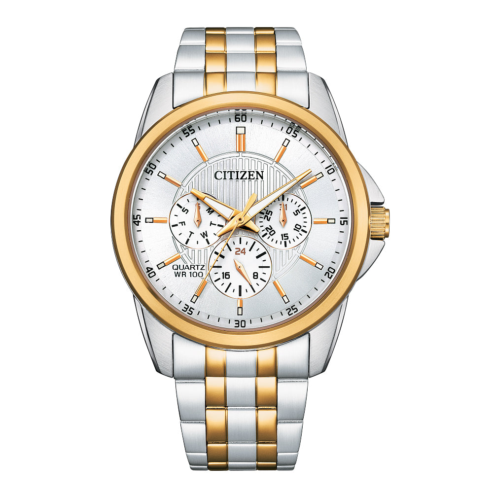 Citizen Quartz Mens Two Tone Stainless Steel Bracelet Watch Ag8346-51a