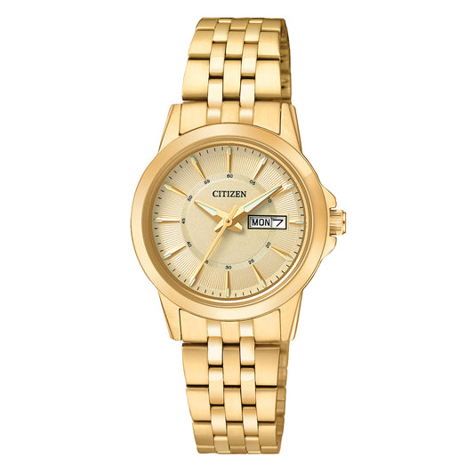 Citizen® Everyday Women's Gold-Tone Stainless Steel Bracelet Watch
