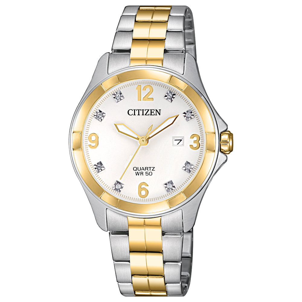 Citizen Women's Crystal Two Tone Stainless Steel Watch