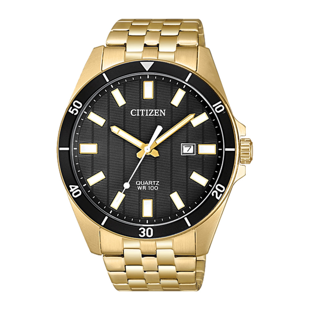Citizen Quartz Men's Gold Tone Stainless Steel Bracelet Watch Bi5052-59e