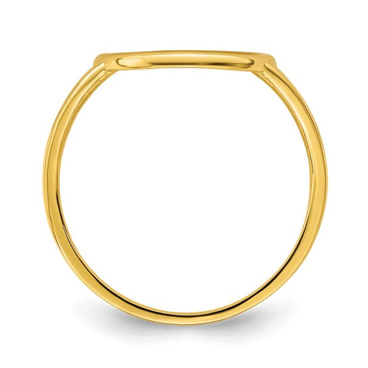 14kt Yellow Gold Polished Tree of Life in Circle Ring