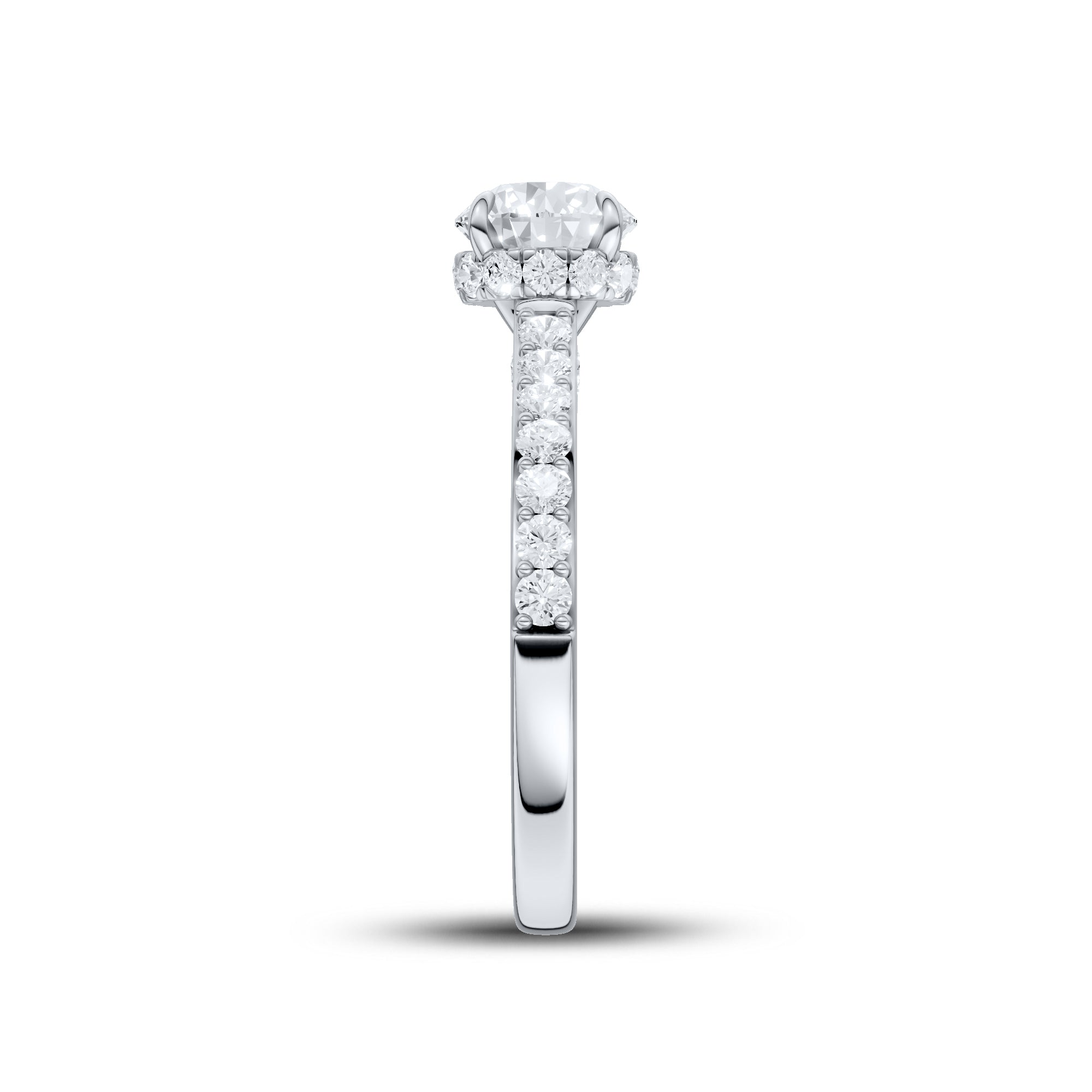 14kt White Gold 1.50 ctw Lab Diamond Solitaire Ring