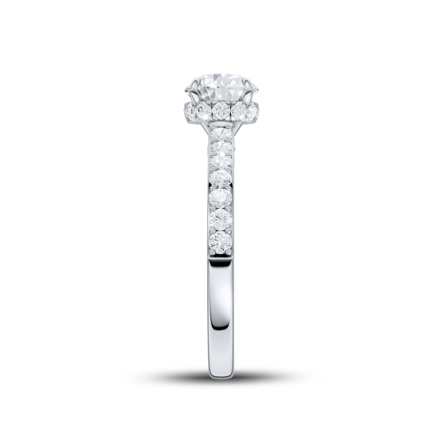 14kt White Gold 1.50 ctw Lab Diamond Solitaire Ring