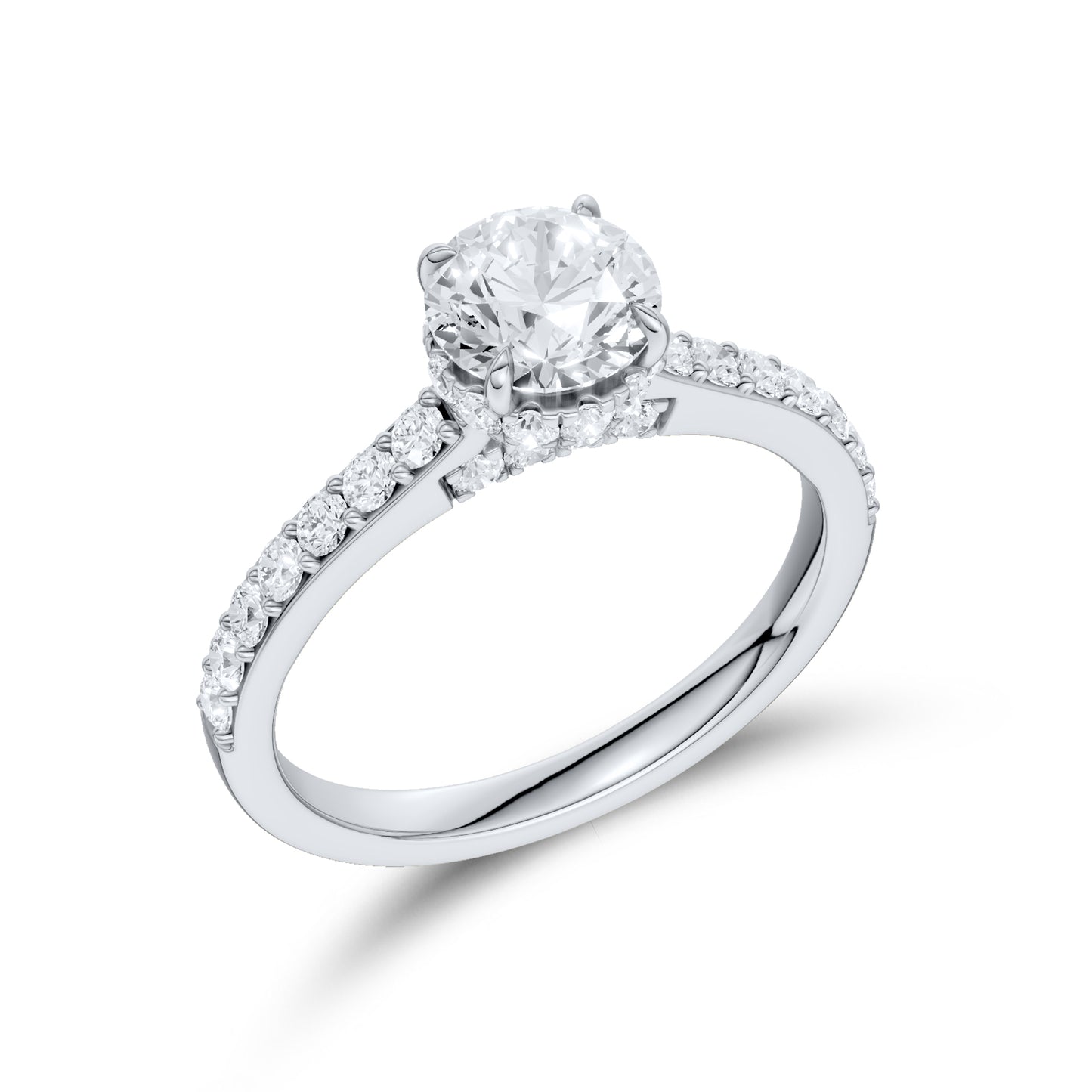 14kt White Gold 1.50 ctw Lab Diamond Solitaire Ring