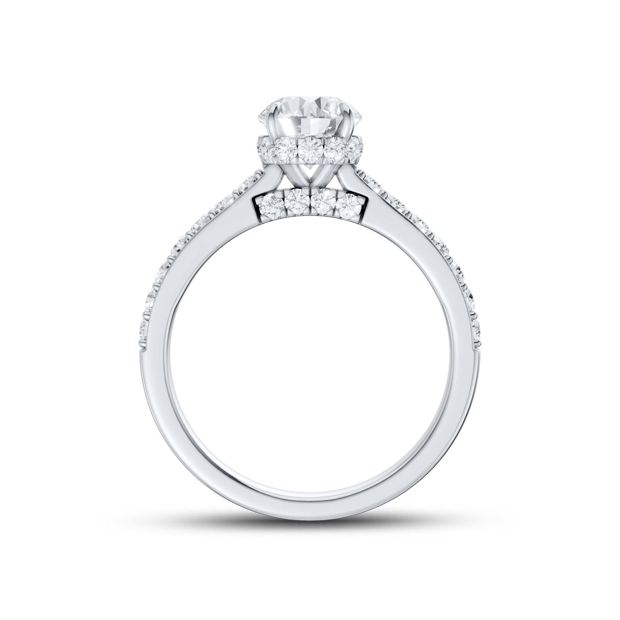 14kt White Gold 1.50 ctw Lab Diamond Solitaire Ring