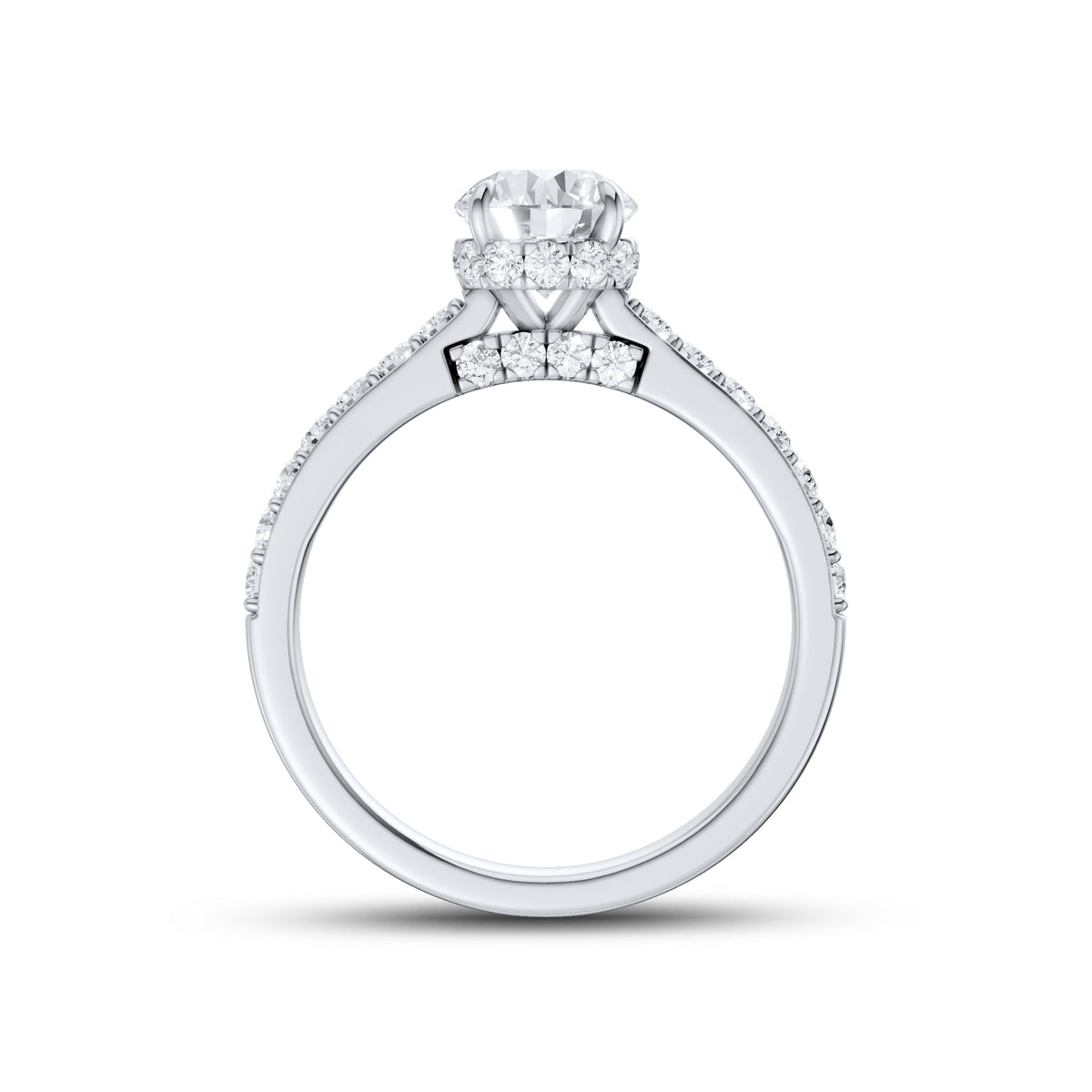 14kt White Gold 1.50 ctw Lab Diamond Solitaire Ring