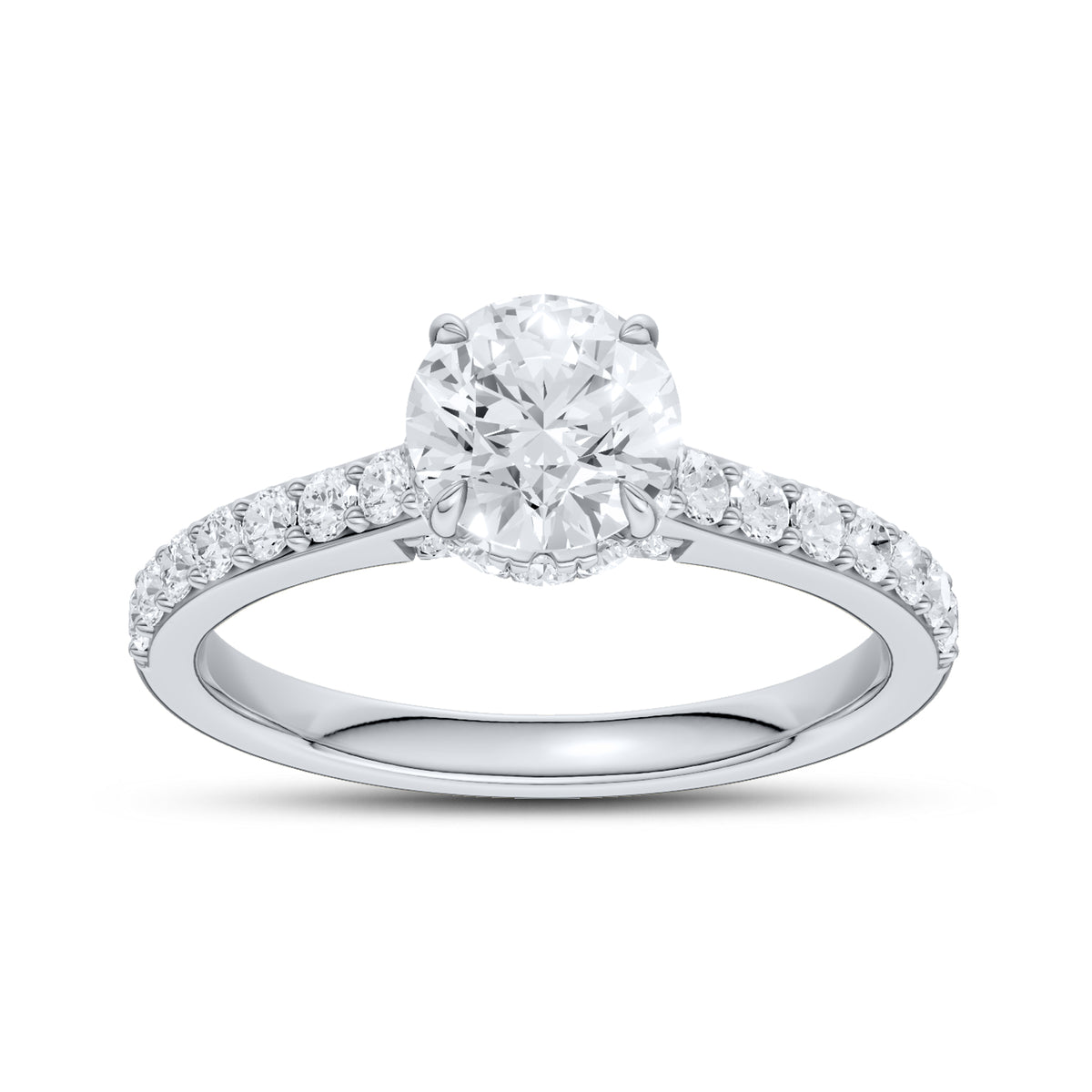 14kt White Gold 1.50 ctw Lab Diamond Solitaire Ring