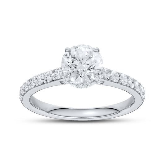 14kt White Gold 1.50 ctw Lab Diamond Solitaire Ring