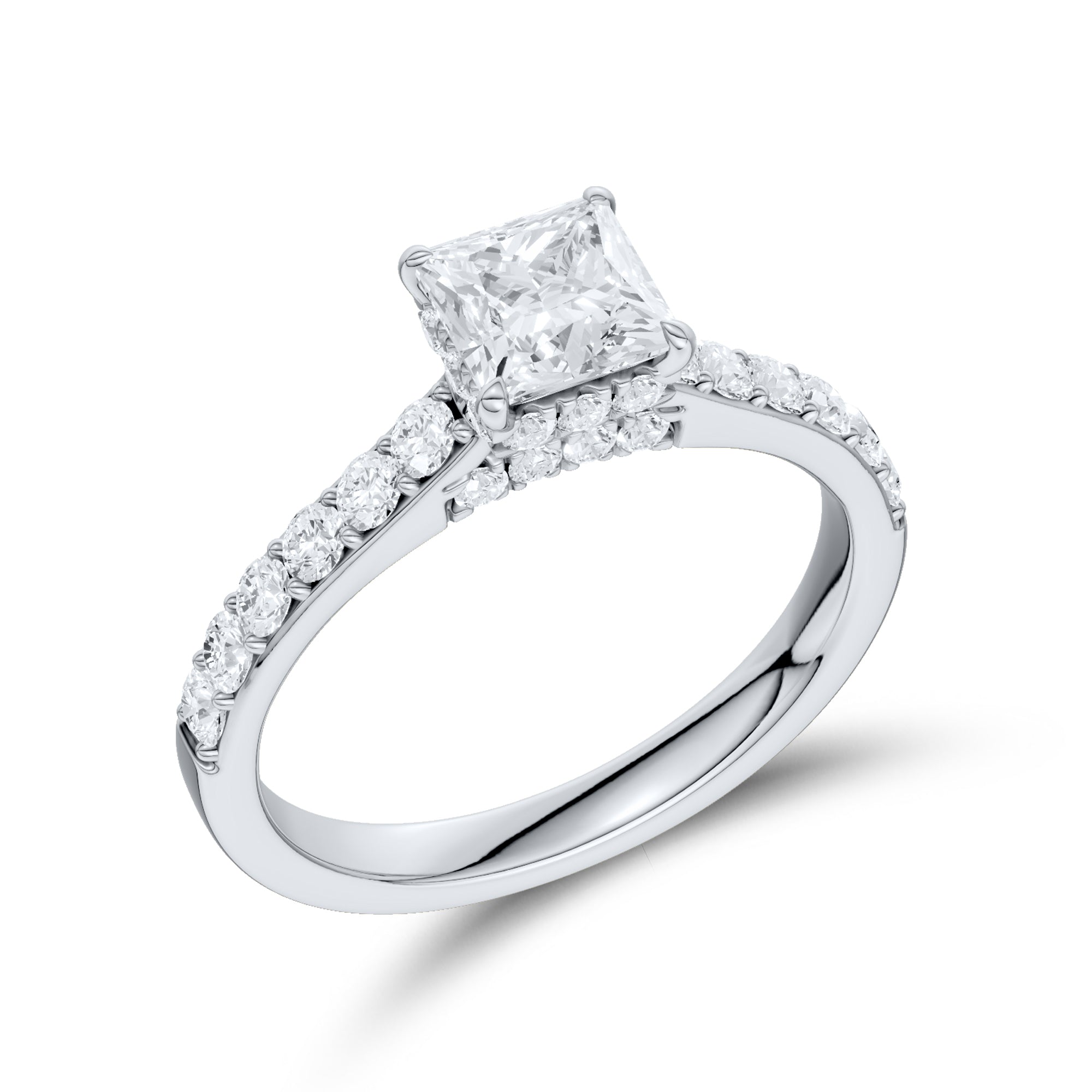 14kt White Gold 1.50 ctw Lab Diamond Solitaire Ring