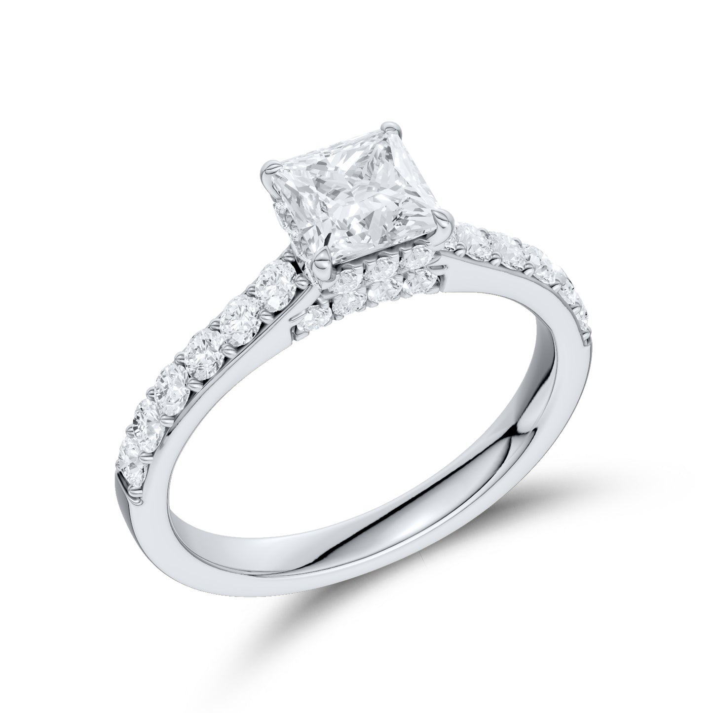 14kt White Gold 1.50 ctw Lab Diamond Solitaire Ring