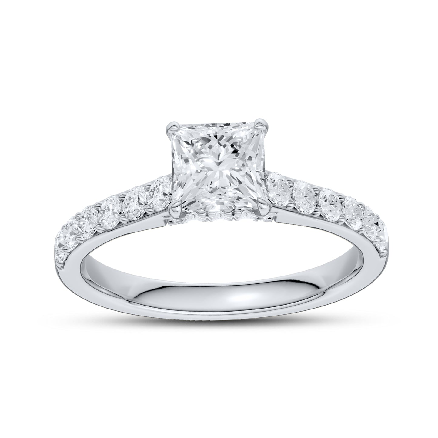 14kt White Gold 1.50 ctw Lab Diamond Solitaire Ring